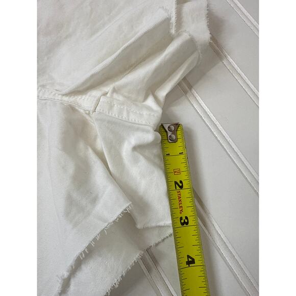 NWOT L’AGENCE Shorts - Tan & White Mid Rise Denim Raw Hem Cut Off - Bundle Sz 25 - Picture 12 of 12
